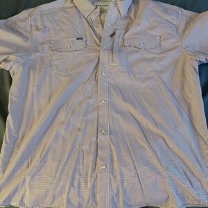 Poncho Outdoors Men's Checkered Shirt with pearl snap buttons